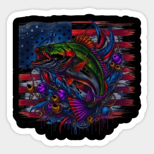 Celebrate Mardi Gras and show your love of fishing with this vibrant patriotic design Sticker